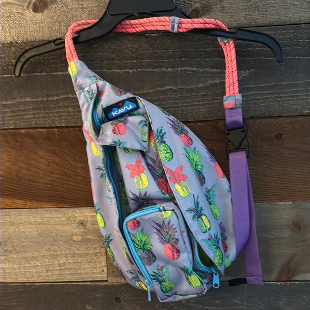 Kavu Multicolor Mini Pineapple Rope Sling Bag